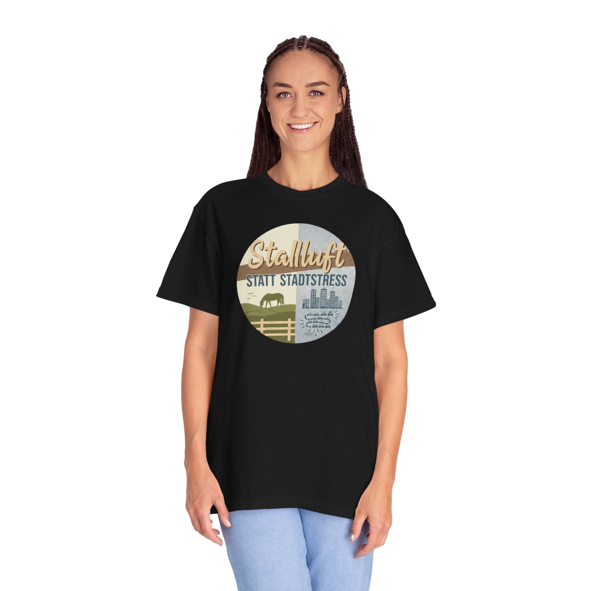 Stallluft statt Stadtstress T-Shirt - Landwirtschaft Mode | KUMPELKOLLEKTIV